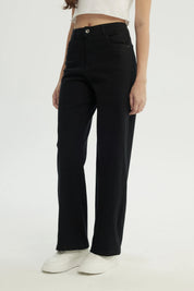Jeans Mujer Calce Recto Negro