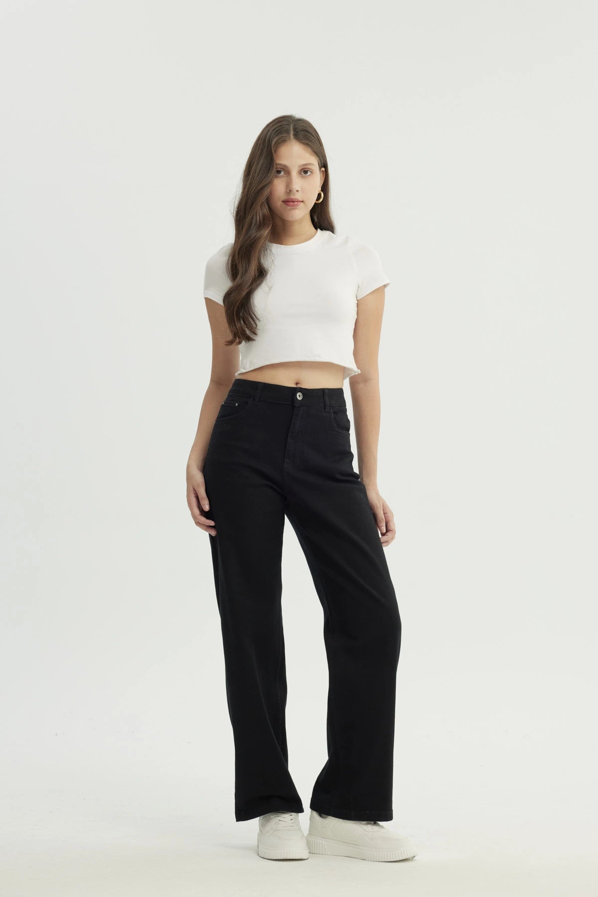 Jeans Mujer Calce Recto Negro