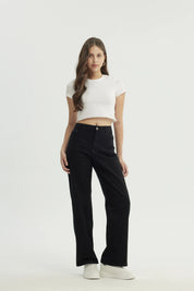 Jeans Mujer Calce Recto Negro