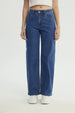 Jeans Mujer Calce Recto Azul Oscuro