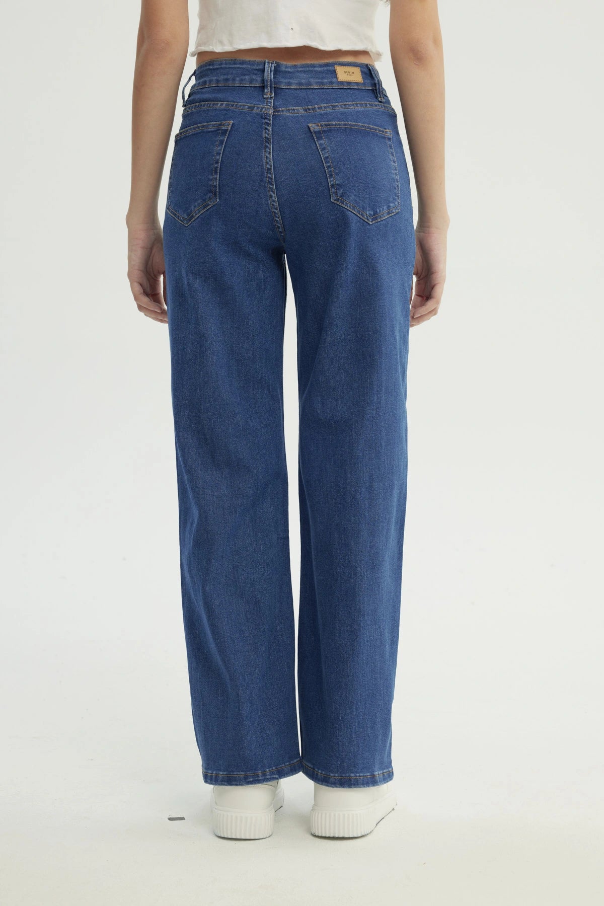 Jeans Mujer Calce Recto Azul Oscuro