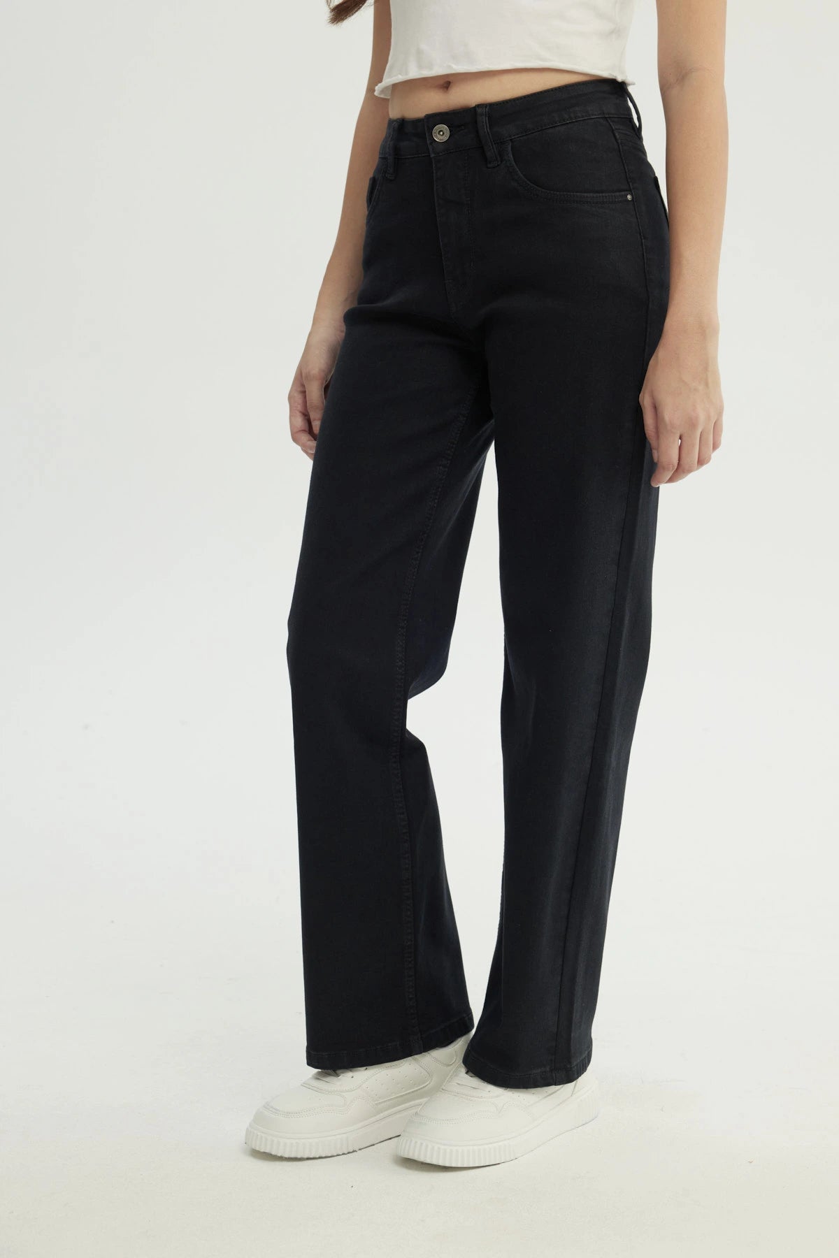 Jeans Mujer Calce Recto Negro