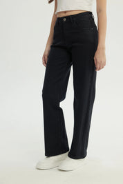 Jeans Mujer Calce Recto Negro