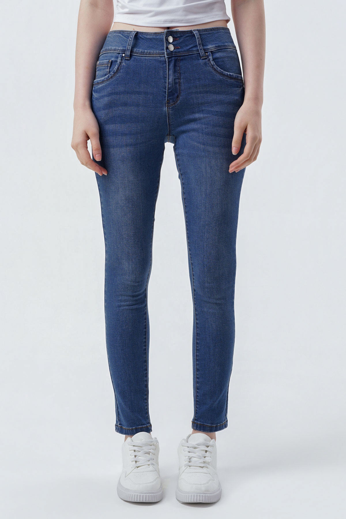 Jeans Skinny Mujer Azul
