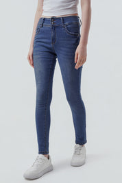 Jeans Skinny Mujer Azul