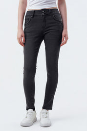 Jeans Skinny Mujer Negro