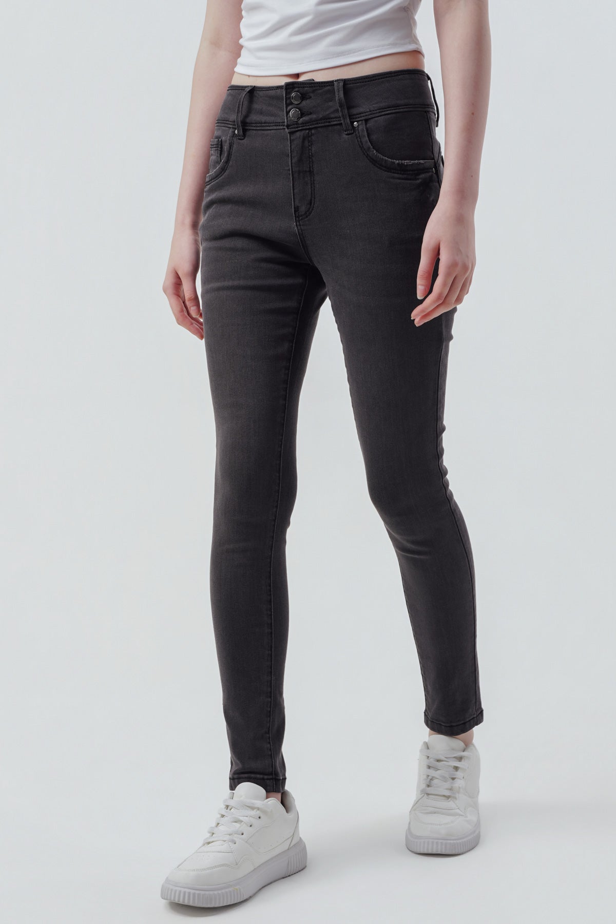 Jeans Skinny Mujer Negro