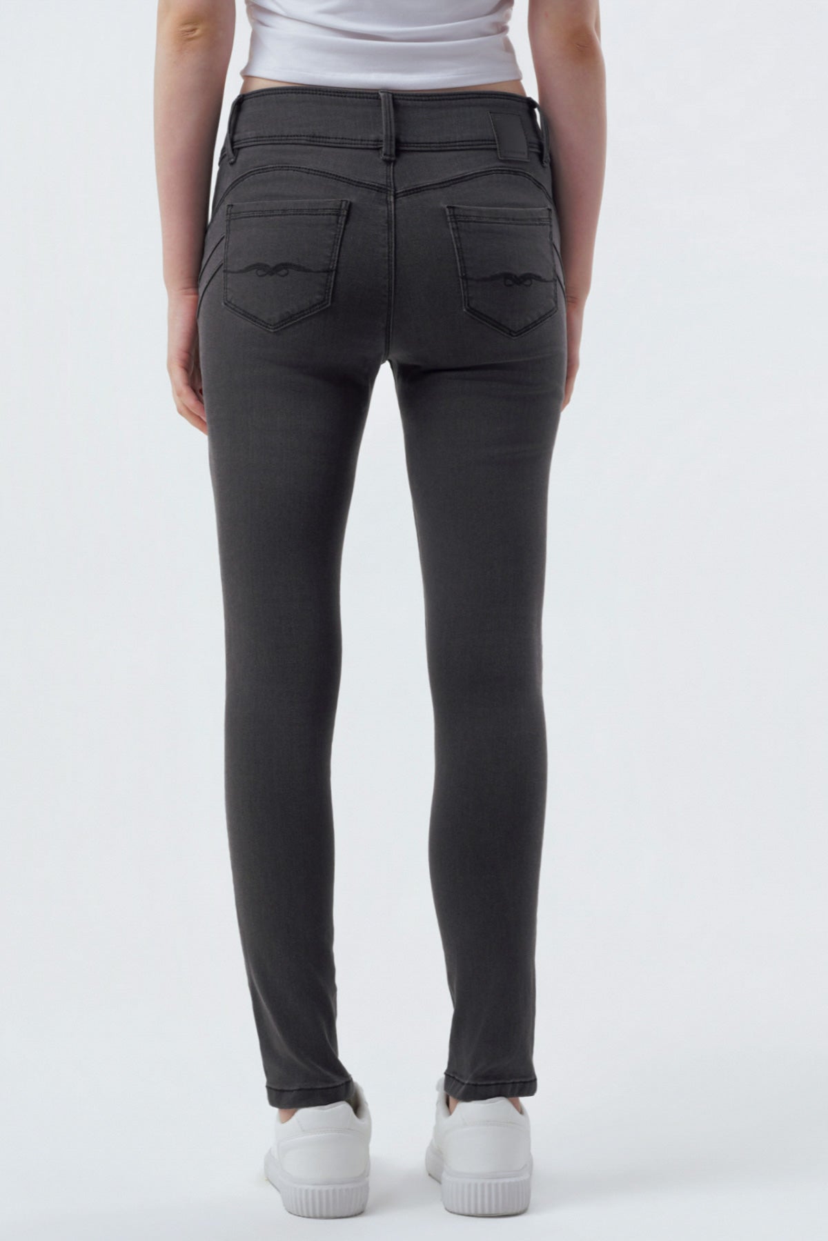 Jeans Skinny Mujer Negro