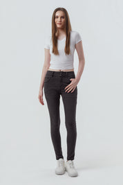 Jeans Skinny Mujer Negro