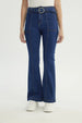 Jeans Mujer Flare Azul Oscuro
