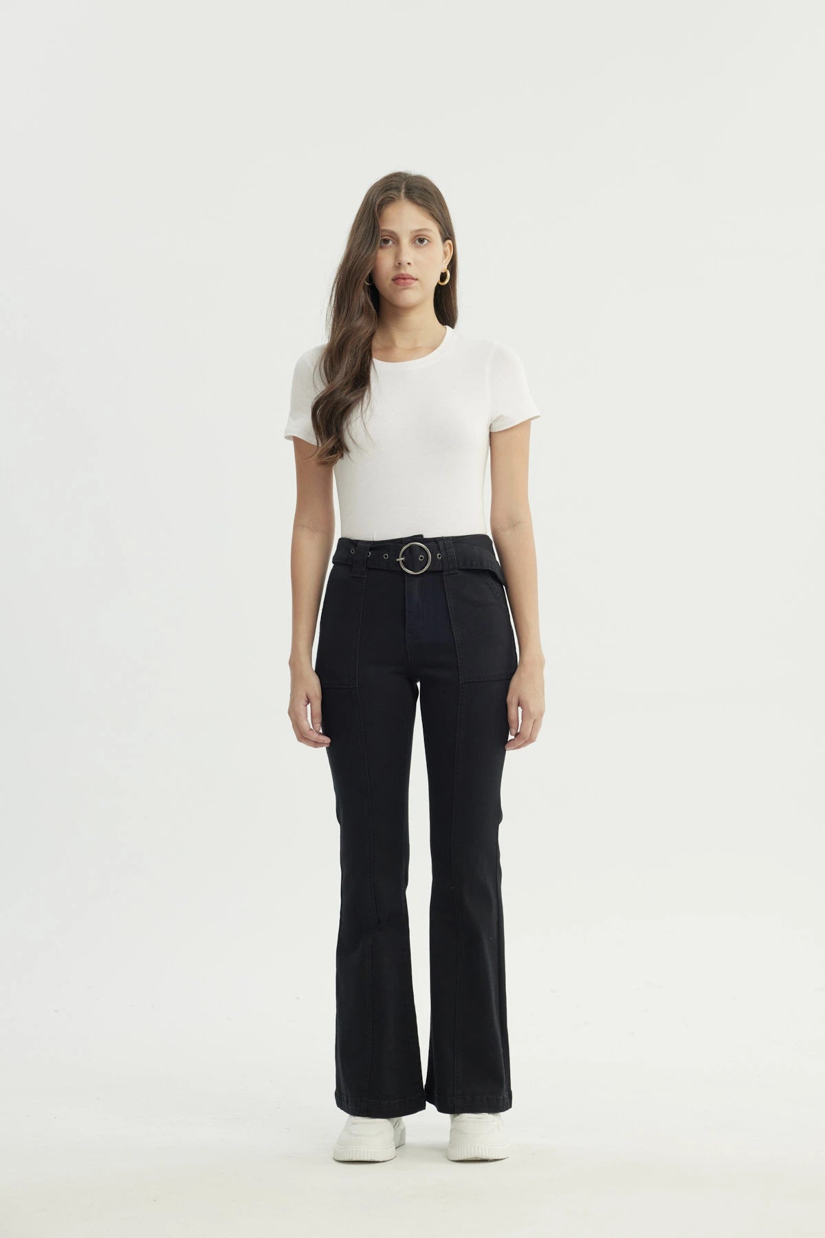 Jeans Mujer Flare Negro