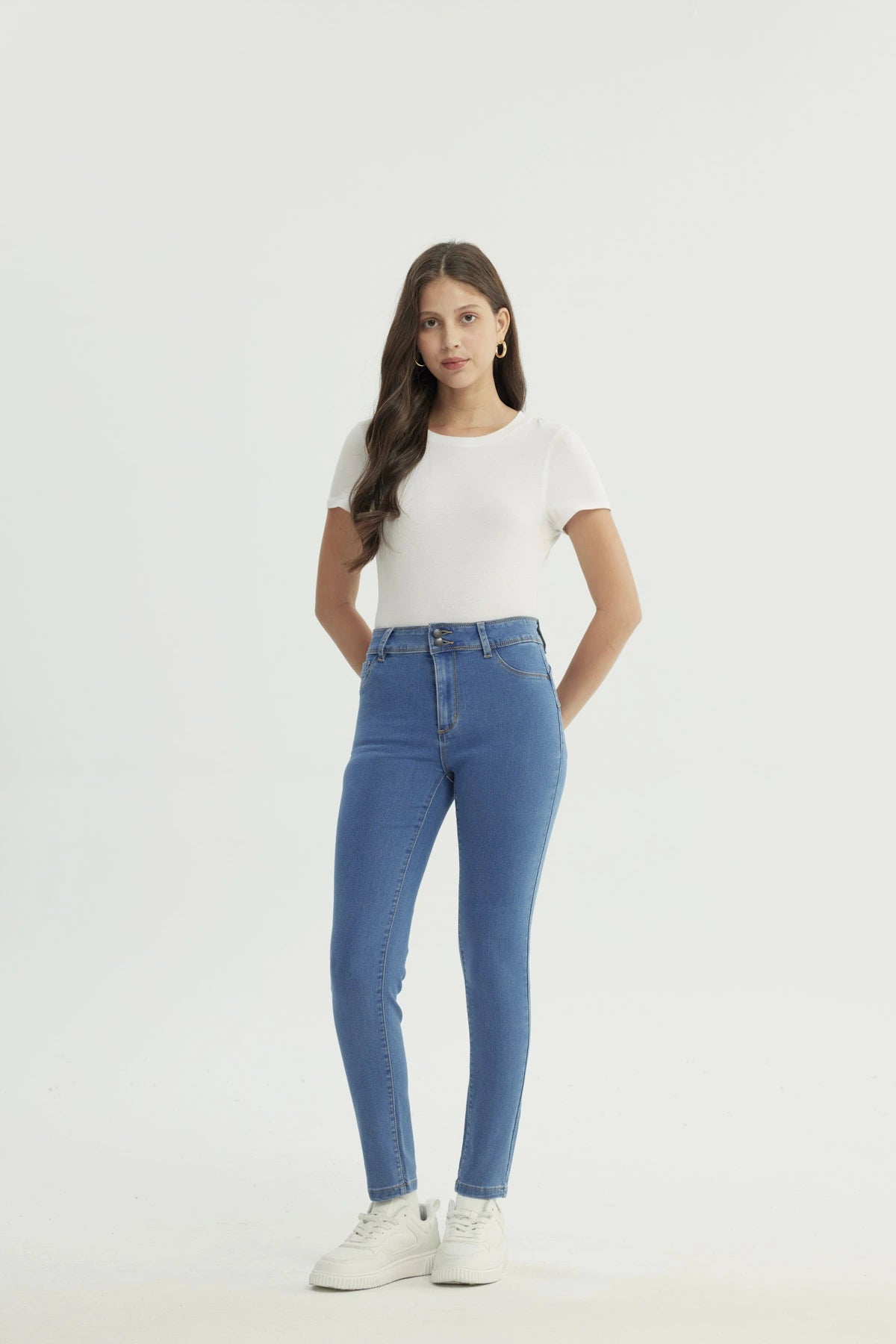 Jeans Skinny Mujer Azul