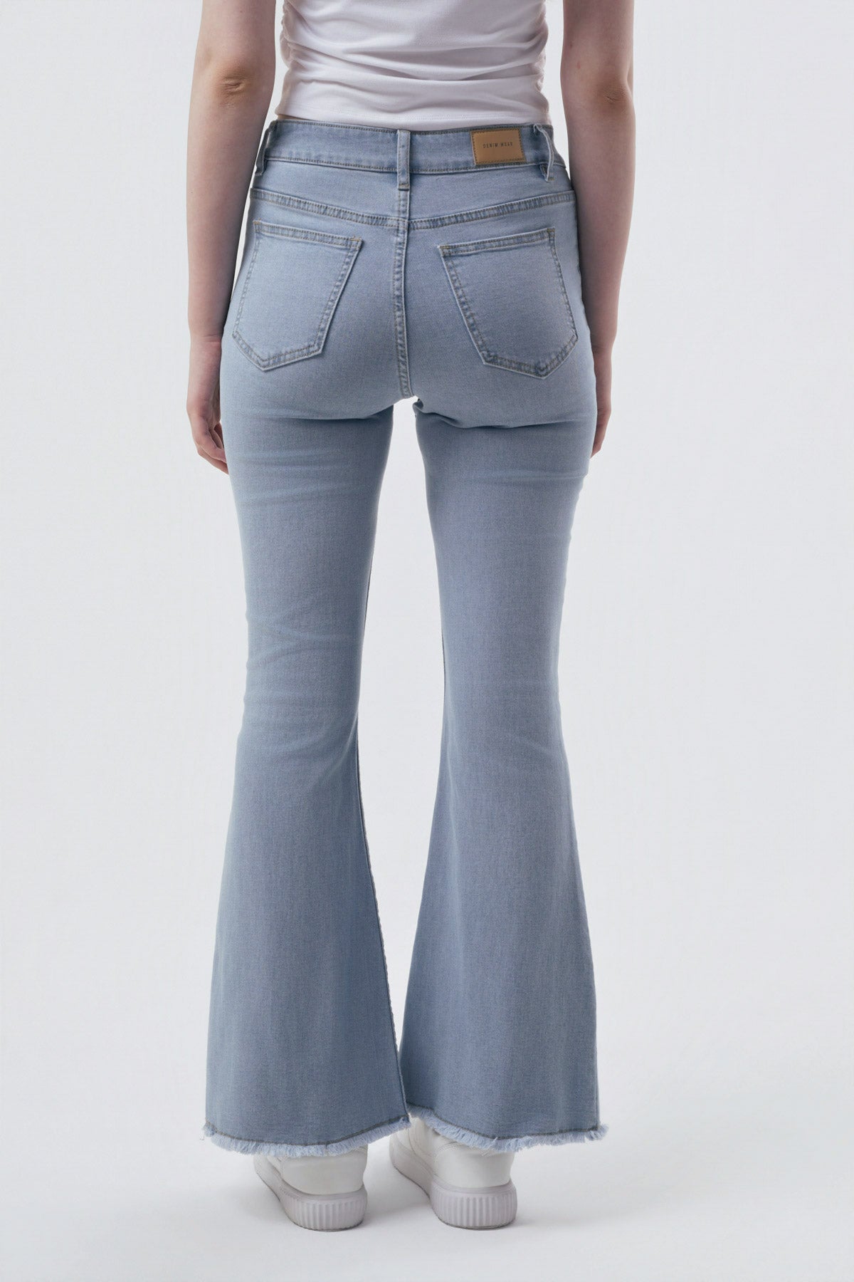Jeans Flare Mujer Celeste