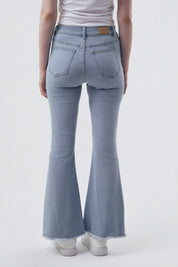 Jeans Flare Mujer Celeste