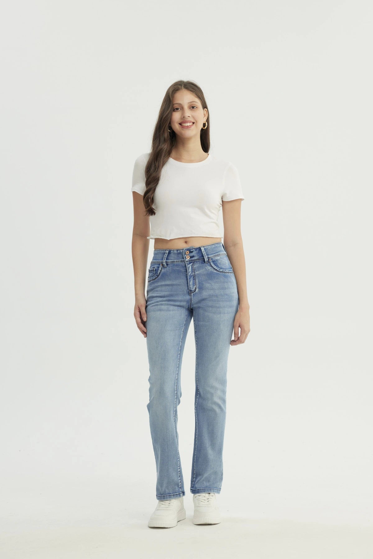 Jeans Mujer Calce Recto Azul