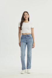 Jeans Mujer Calce Recto Azul