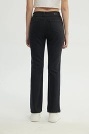 Jeans Mujer Calce Recto Negro