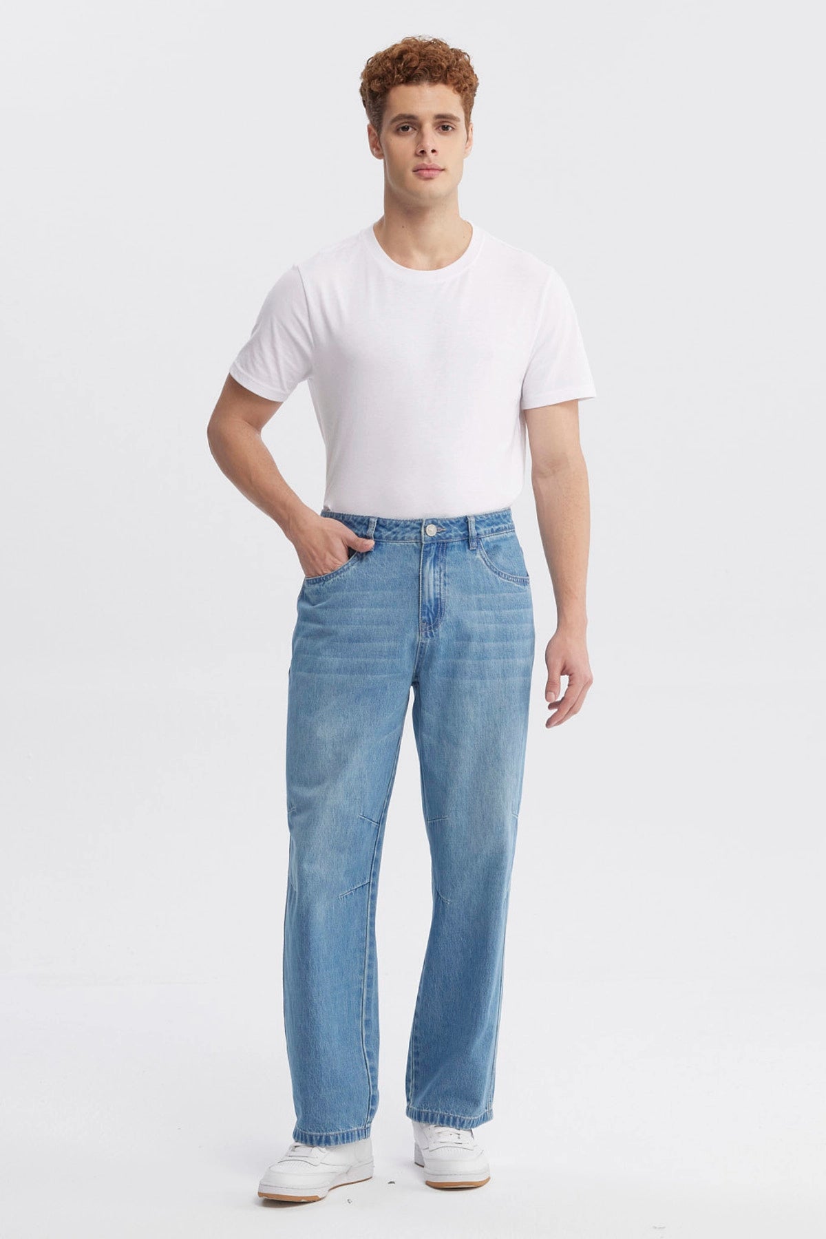 Jeans Hombre Baggy Azul Claro