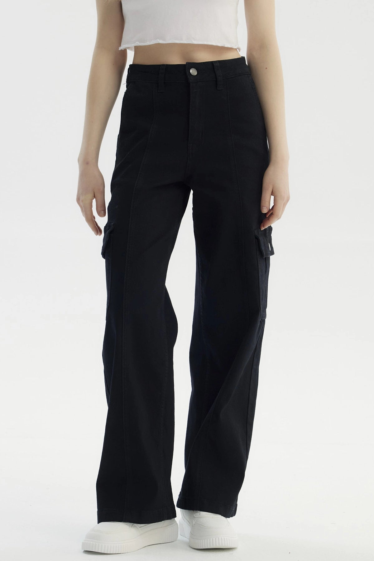 Jeans Mujer Calce Recto Negro