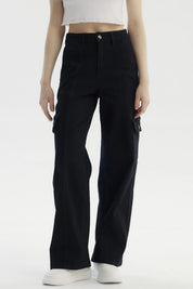 Jeans Mujer Calce Recto Negro