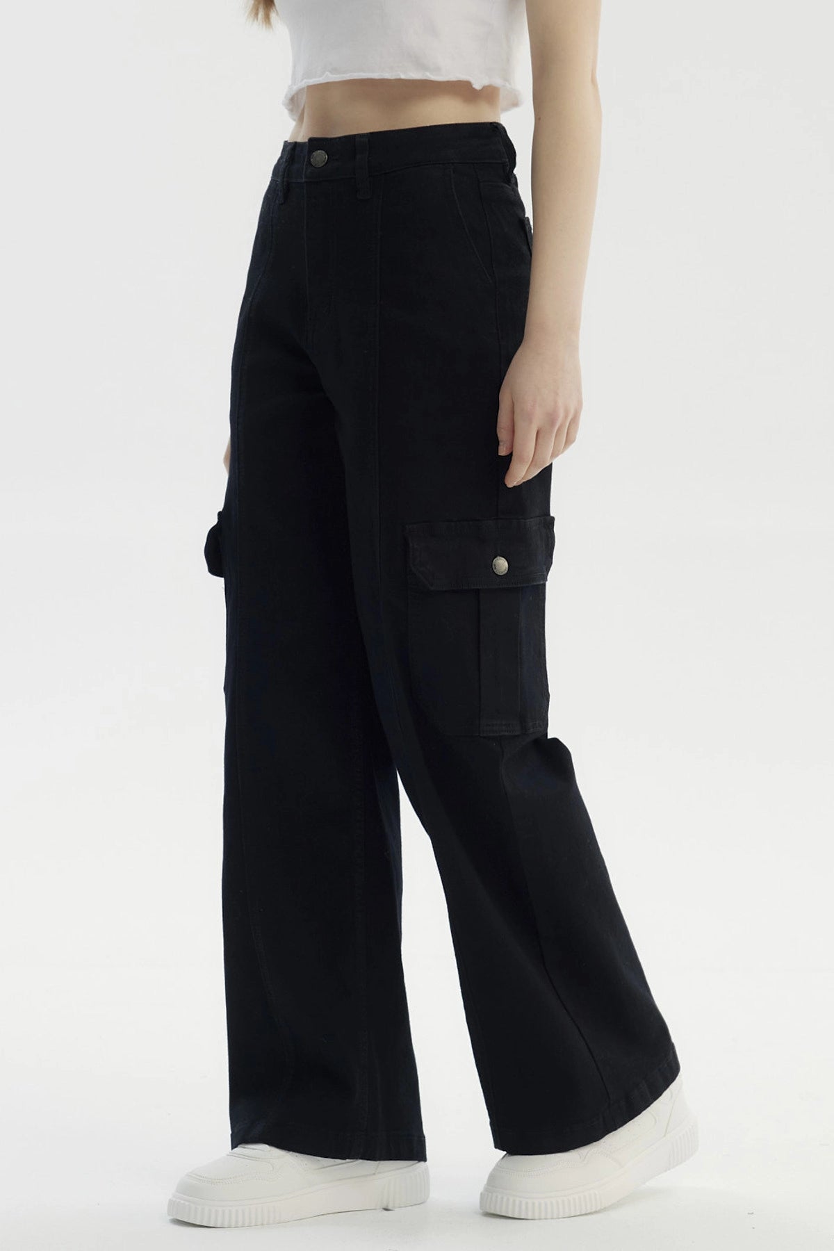 Jeans Mujer Calce Recto Negro