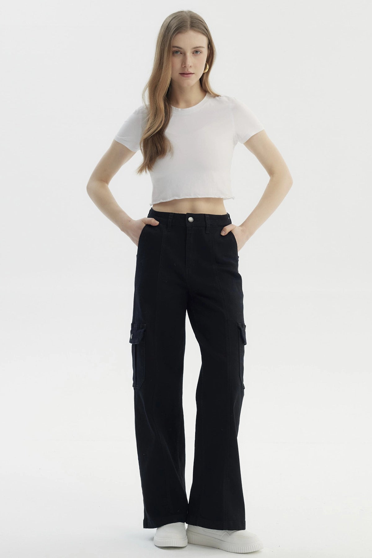 Jeans Mujer Calce Recto Negro