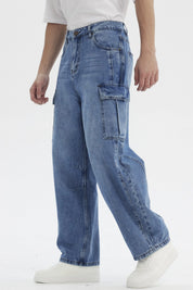 Jeans Hombre Baggy Azul
