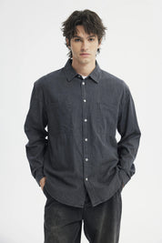 Camisa Hombre Denim Gris