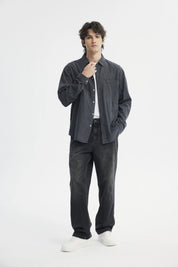 Camisa Hombre Denim Gris