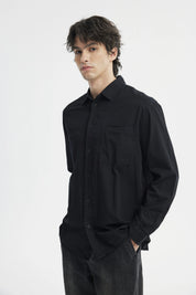 Camisa Hombre Denim Negro