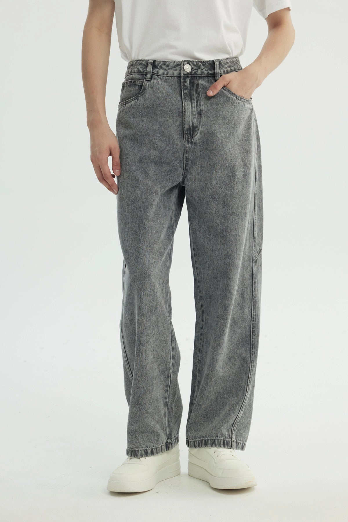 Jeans Hombre Baggy Gris