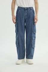 Jeans Baggy Hombre Azul