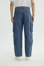 Jeans Baggy Hombre Azul