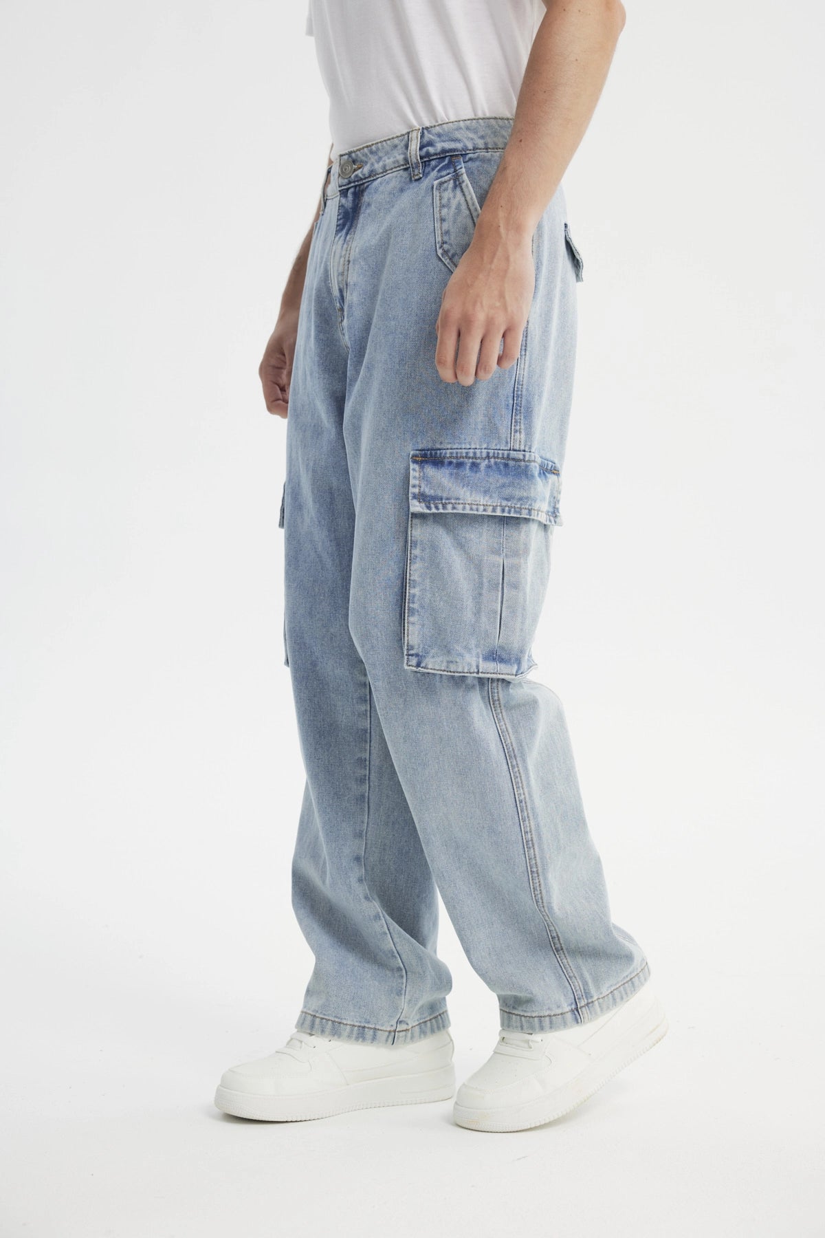 Jeans Straight Hombre Azul