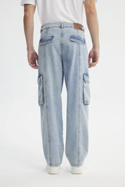 Jeans Straight Hombre Azul