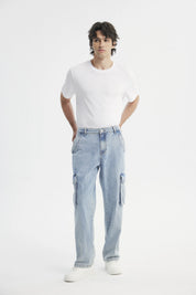 Jeans Straight Hombre Azul