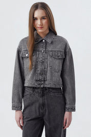 Chaqueta Mujer Clásica Gris