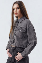 Chaqueta Mujer Clásica Gris