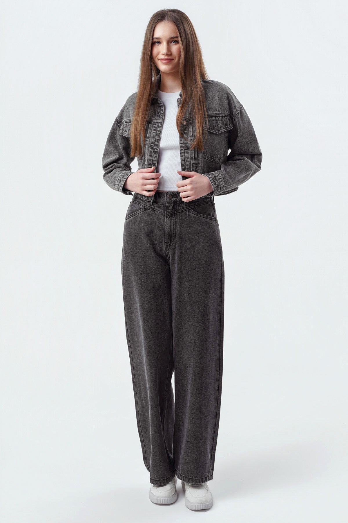 Chaqueta Mujer Clásica Gris