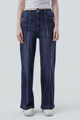 Jeans Calce Recto Mujer Azul
