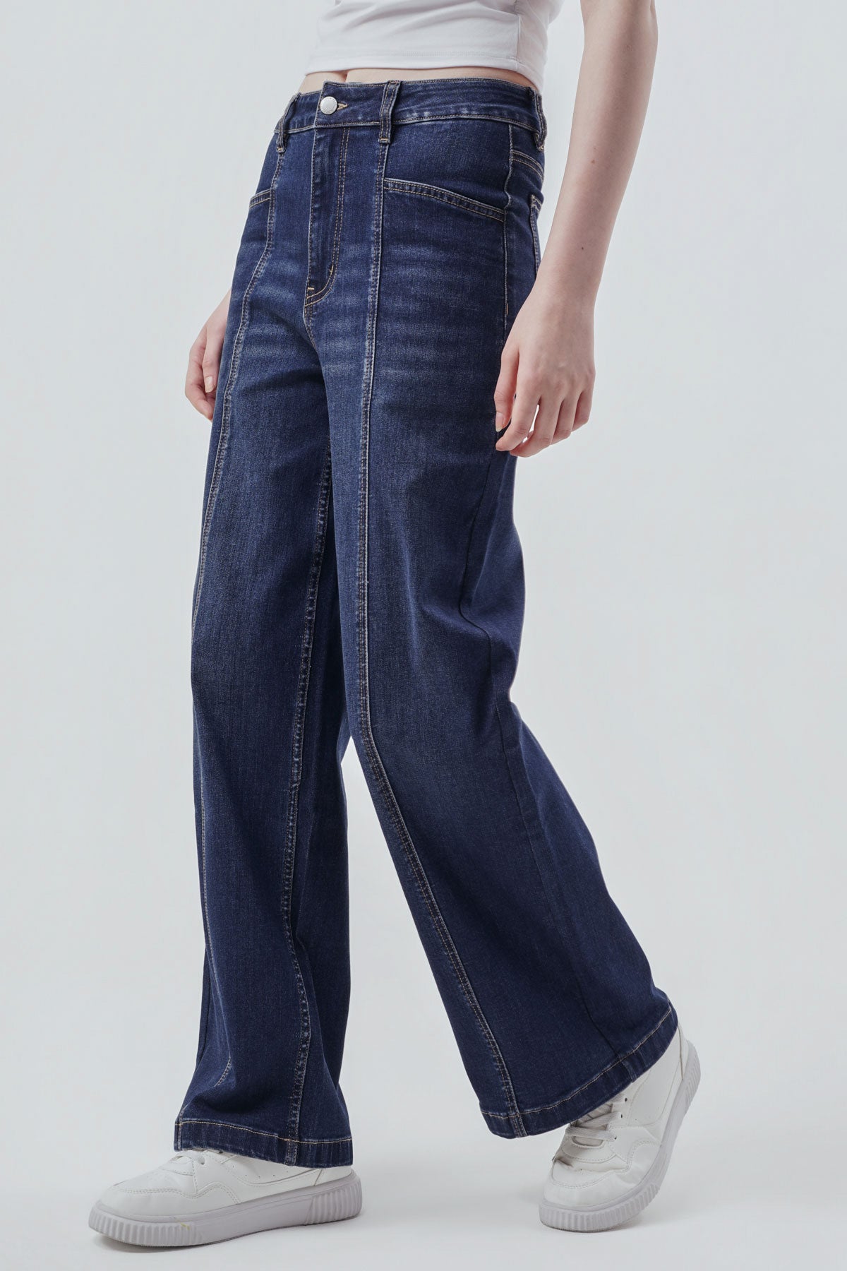 Jeans Mujer Calce Recto Azul