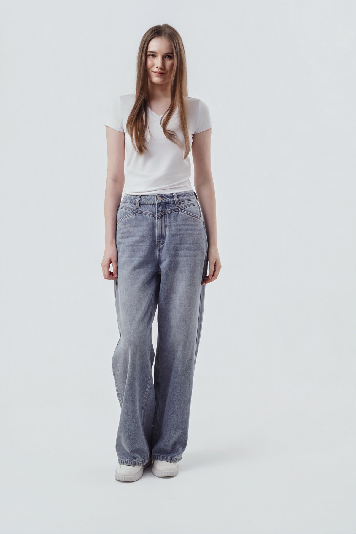 Jeans Baggy Mujer Azul