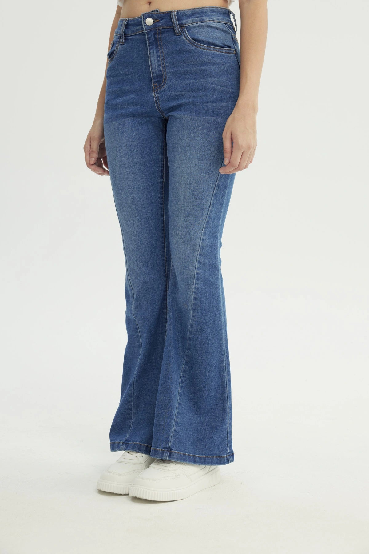 Jeans Mujer Flare Azul