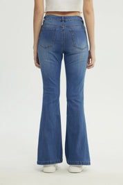Jeans Mujer Flare Azul
