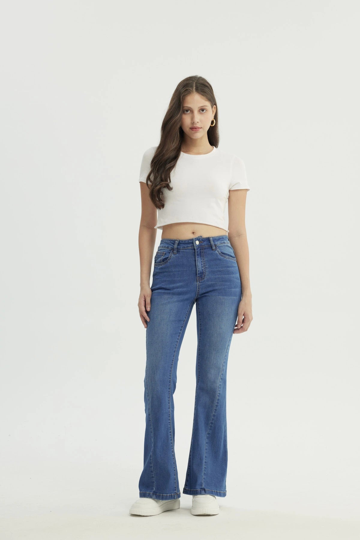 Jeans Mujer Flare Azul