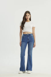 Jeans Mujer Flare Azul