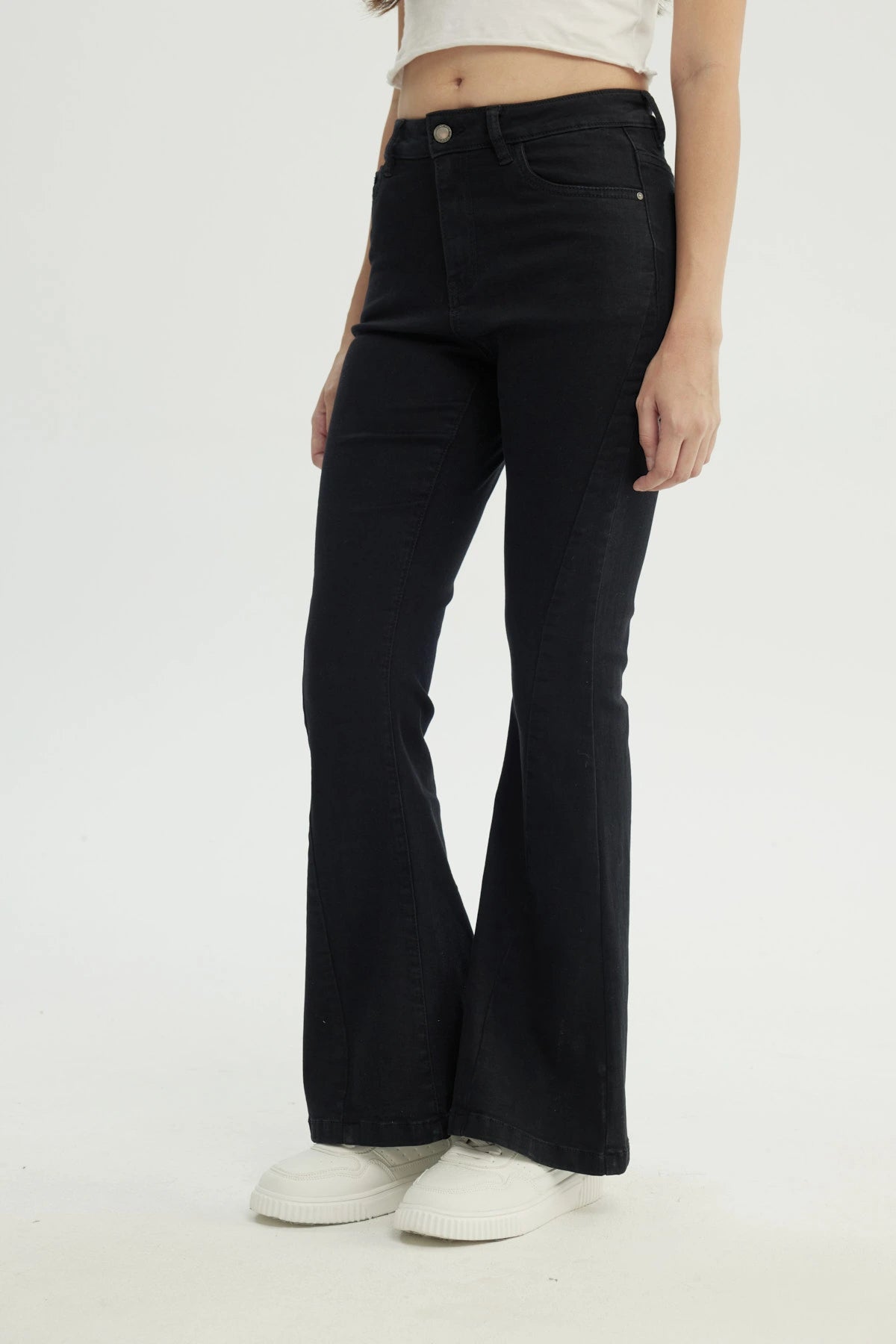 Jeans Mujer Flare Negro