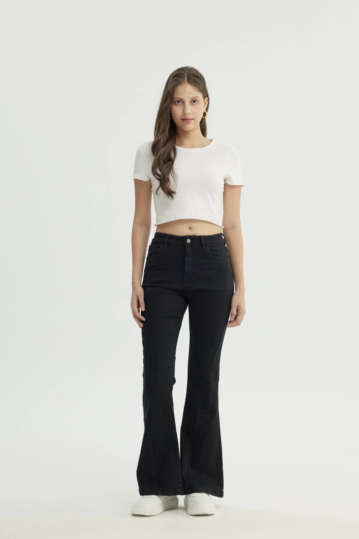 Jeans Mujer Flare Negro