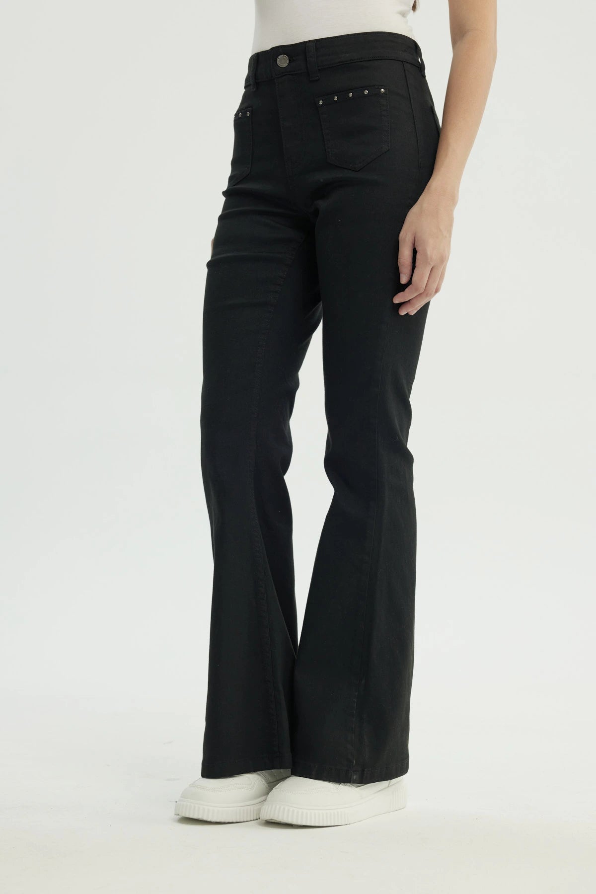 Jeans Mujer Flare Negro