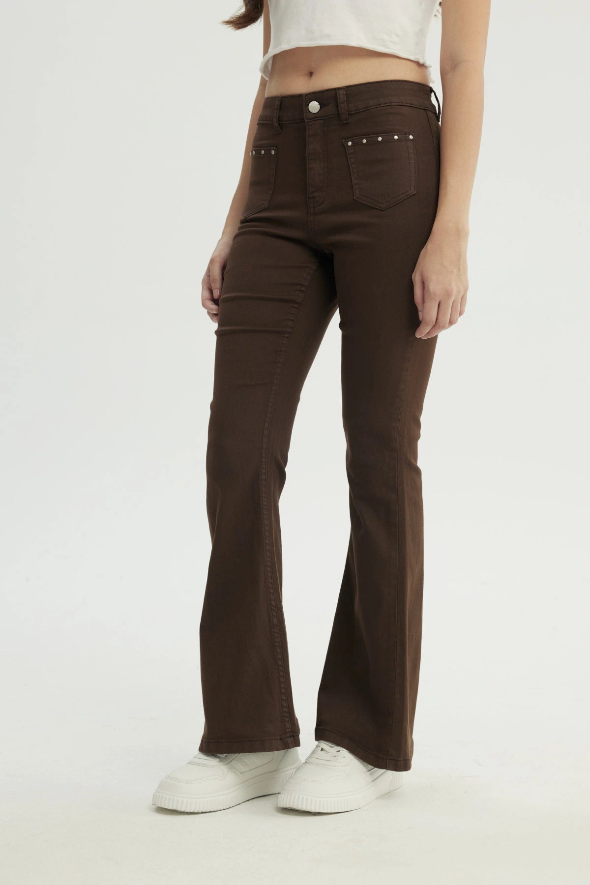 Jeans Mujer Flare Chocolate